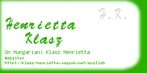 henrietta klasz business card